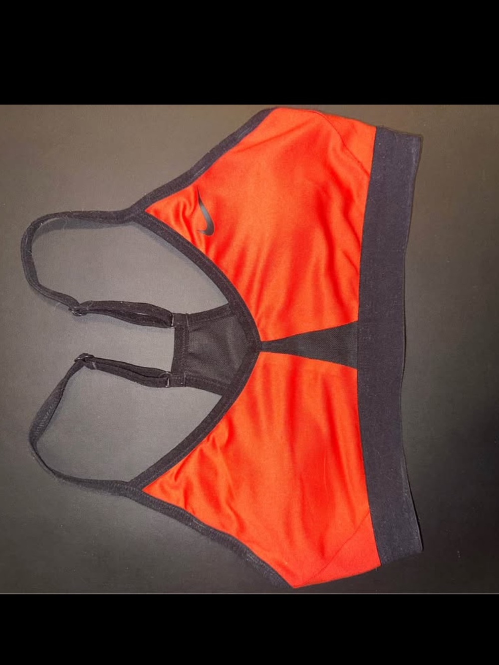 Nike Red and Black Sports Bra